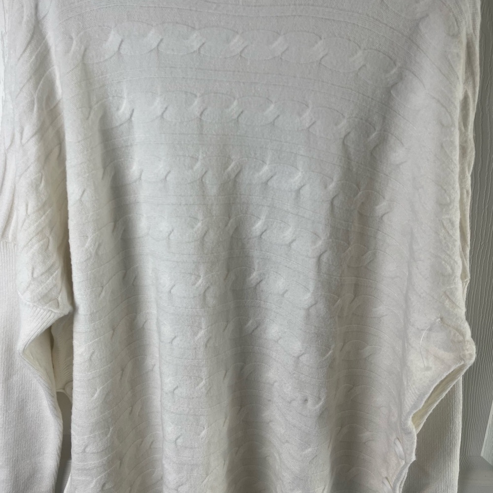 Picadilly Fashion Cream Cable Knit Turtleneck Pullover - Picture 2 of 5
